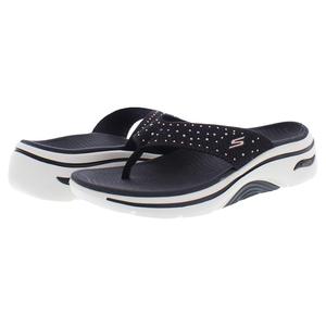Skechers Go Walk Arch Fit 2.0 Claquettes pour femme Noir Or Rose - Product Image 2