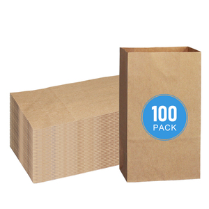Small MOQ 100pcs Kraft Lunch Bag Disposable Food Grade Paper Bag Multi-size for Small Cafe &amp; Bakery DDP Ready - Product Image 1