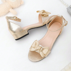 รองเท้าส้นเตี้ยแบบมีสายรัดข้อเท้าสำหรับเด็กผู้หญิง รองเท้าเจ้าหญิงสำหรับงานปาร์ตี้ งานแต่งงาน รองเท้าสำหรับใส่กลางแจ้ง รุ่นใหม่ - Product Image 2