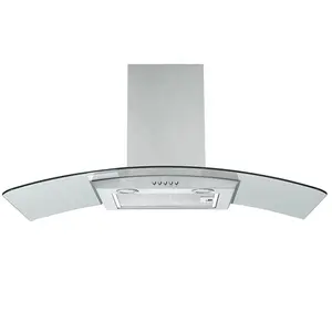 Extrator De Cozinha Wall Mounted Range Hood Chaminé Cooker Hood Ilha De Escape De Fumaça Capuzes para vendas Curva Vidro Forno Elétrico