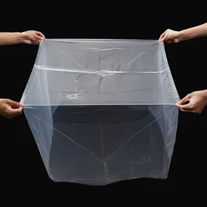 Industrial Big Reusable Custom Heavy Transparent Clear Pe Plastic Packaging Pallet Cover Bags