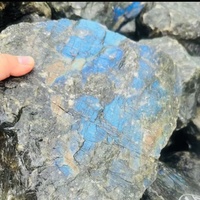 Pierre brute de labradorite naturelle à reflets bleus intenses en gros, spécimen minéral de cristal de guérison, pierre précieuse brute pour sculpture lapidaire