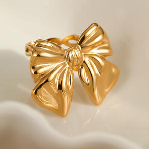 Moda moda mariposa diseñador encanto collar joyería conjunto pulsera de acero inoxidable anillos de dedo para mujer - Product Image 3