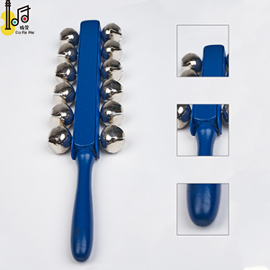 Giocattoli per strumenti musicali giocattoli per la prima educazione regali piccoli campanelli natalizi in legno Jingle bells a mano - Product Image 2