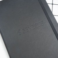 Regalo Promocional, Cuaderno Escolar de PU Blanco con Páginas Interiores de 80g, Tamaño A5, con Logotipo Personalizado y Banda Elástica, en Oferta
