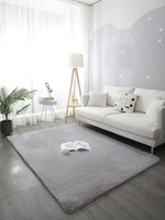Tapis moderne ultra-doux en fausse fourrure de lapin, fabriqué à la machine, à poils longs, antidérapant, lavable, pour salon