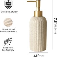 Ensemble de salle de bain durable en gros : Distributeur de lotion à pompe et distributeurs de savon dorés mats – Accessoires de décoration pour mobilier d'hôtel