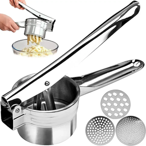 Prensa y Triturador de Patatas de Acero Inoxidable para Cocina 01BB025 - Product Image 1