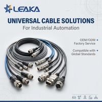 Câble de connecteur circulaire pour faisceau de câbles industriels personnalisé LEAKA, compatible avec les marques standard mondiales pour les systèmes d'automatisation