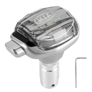 Kia Crystal Gear Shift Knob Automatic Transmission Silver Aluminum Alloy Rustproof Car <b>Interior</b> <b>Accessory</b> - Product Image 1