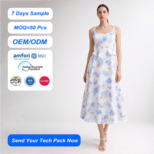 SHENGFU 2026 Abito da <span class=keywords><strong>Donna</strong></span> Casual Cottagecore Personalizzato, Vestito da Spiaggia di Lusso Premium per l'Isola, Abito da <span class=keywords><strong>Donna</strong></span> di Tendenza Personalizzato - Product Image 1