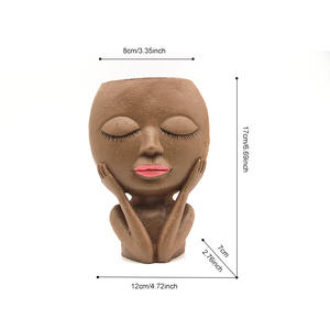 Spedizione gratuita manichino arte modellazione vaso di fiori verde resina succulenta vaso di fiori ornamento per bambole da scrivania - Product Image 6