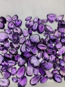 Cuarzo Amatista Morado de 3000 Quilates Hecho a Mano, Gema Natural Tratada Térmicamente, Corte Ovalado, Suelta para Fabricación de Joyas, Tercera Parte - Product Image 3