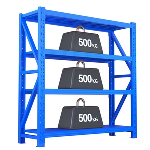 Étagères en acier réglables robustes, capacité de charge de 500 kg par niveau, rayonnage industriel - Product Image 2