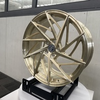 Jantes forgées Yufei 19-20 pouces 5x112 pour AMG GT, design turbine à rayons en Y directionnel, finition or champagne brossé concave