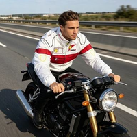 Blouson de course F1 color block pour homme, col montant, fermeture éclair intégrale, coupe-vent moto, style vintage, personnalisable avec logo, faible MOQ