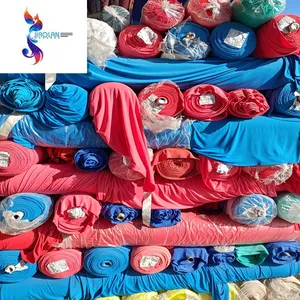 Shaoxing textile ITY plain dyed knit stock fabric lot A grade new design polyester for clothing