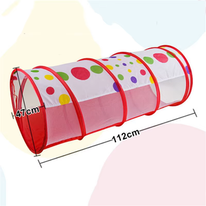 Ensemble de jouets sportifs unisexe pour intérieur/extérieur, <span class=keywords><strong>tunnel</strong></span> pliable, maison de jeu, <span class=keywords><strong>piscine</strong></span> à balles en deux parties, fabriqué en polyester durable, 90 cm, pour les enfants de 0 à 7 ans - Product Image 4