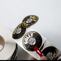 Etiqueta Adhesiva Redonda Personalizada Impermeable con Impresión de Logotipo Brillante para Vasos de Plástico y Papel