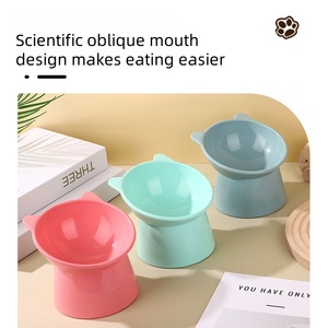 Nuova Ciotola per Cani e Gatti in Stile Nordico, Inclinata e Rialzata, Design Cartoon, Protezione Collo, Anti-Ribaltamento, in Ceramica Resistente - Product Image 3