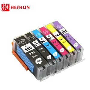 Heshun Inktcartridge Pgi580xxl Cli581xxl PGI-580 CLI-581 Pgi580 Voor Canon Ts705 Tr7550 Tr8550 Ts6150 Ts6151 Ts8350 Ts6350