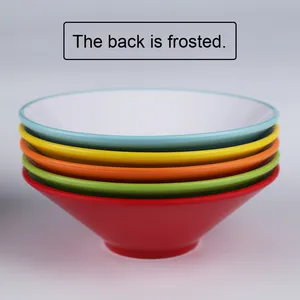 Grade A8 Mélamine Double Couleur Bambou Chapeau Bol Nouilles Boutique Spécial <span class=keywords><strong>Lamian</strong></span> Nouilles Bol Vaisselle Commerciale - Product Image 2