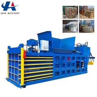 Presse à balles horizontale automatique 80-200T pour les déchets de papier, les cartons et les vêtements usagés, les canettes, les déchets d'aluminium
