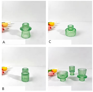 Tùy Chỉnh Sang Trọng Hổ Phách Kim Cương Hình Dạng Thủy Tinh Trà Ánh Sáng Nến Chủ Sở Hữu Chất Lượng Cao Đứng & Tàu Cho Trà Đèn Lồng & Nến - Product Image 5