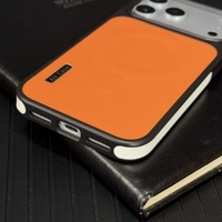 Coque de téléphone magnétique en cuir PU de couleur unie pour iPhone 12 13 14 15 16 17 Pro Max, vente en gros, protection arrière