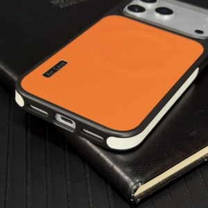 เคสโทรศัพท์หนัง PU สีพื้นเรียบง่ายแบบแม่เหล็ก สำหรับ iPhone 12 13 14 15 16 17 pro max ขายส่ง ฝาหลัง - Product Image 4