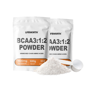 Poudre de boisson énergétique Lifeworth <span class=keywords><strong>BCAA</strong></span> 2:1:1 pour adultes - Acides aminés hydrosolubles, saveur personnalisée, certifié GMP - Product Image 2