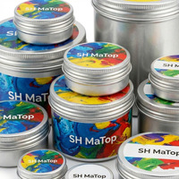 Boîtes en métal rondes vides personnalisées de 150 ml pour échantillons de peinture et de pigments