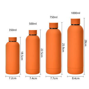 Botella de Agua Deportiva de Acero Inoxidable con Aislamiento al Vacío, Personalizada, con Pintura de Goma Suave al Tacto, de 500 ml y 750 ml - Product Image 5