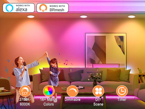 Chất lượng cao 7W 10W 3 inch 4 inch lõm gắn trần thông minh Alexa điều khiển chiếu sáng thương mại Led RGB Downlight - Product Image 5