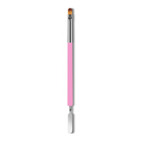 Kit de Manucure Professionnel de Luxe 2-en-1 Double Embout pour Gel Ongles, Pinceaux en Acier Inoxydable et Nylon, Outils de Salon de Beauté Ovales – Vente en Gros
