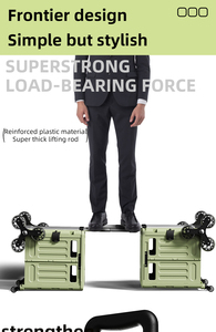 Xe đẩy đa năng gấp gọn có nắp, thùng nhựa di động, xe đẩy mua sắm, hộp dụng cụ có thể thu gọn - Product Image 4