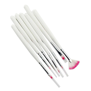 Kit de 7 pinceaux à ongles roses pour nail art, marque privée, pour liner, peinture, dessin, poils en nylon, conception de gel, salon de manucure - Product Image 4