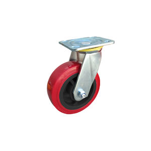 4/5/6/8 Zoll Heavy Duty Red Swivel Caster 150mm PP Core PU Polyurethan Rollen für Trolley - Product Image 6