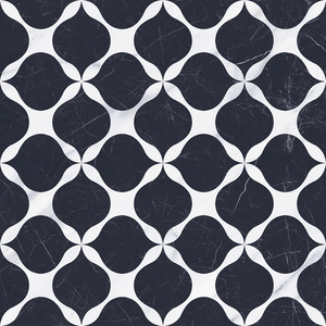 Vente flash : <span class=keywords><strong>carrelage</strong></span> en porcelaine brillant noir et blanc à motif lanterne 800x800 mm pour sols - Product Image 1
