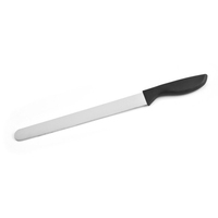 Wanlihao Couteau à pain grillé en acier inoxydable de 10/12 pouces de long avec manche en plastique