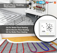 Termostato Inteligente WiFi Zigbee Tuya para Calefacción por Suelo Radiante, Programable, Control de Temperatura Constante, Control Remoto por Aplicación