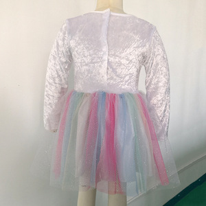 Abito da <span class=keywords><strong>principessa</strong></span> per bambina con <span class=keywords><strong>unicorno</strong></span> grazioso abito da <span class=keywords><strong>principessa</strong></span> in Tulle plissettato a maniche lunghe (poliestere) - Product Image 3
