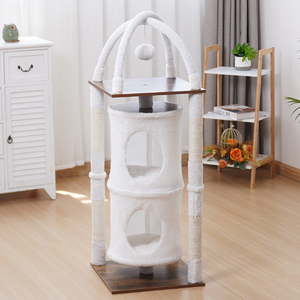 Maison de <span class=keywords><strong>chat</strong></span> en bois massif blanc de gros fabricant - Product Image 1
