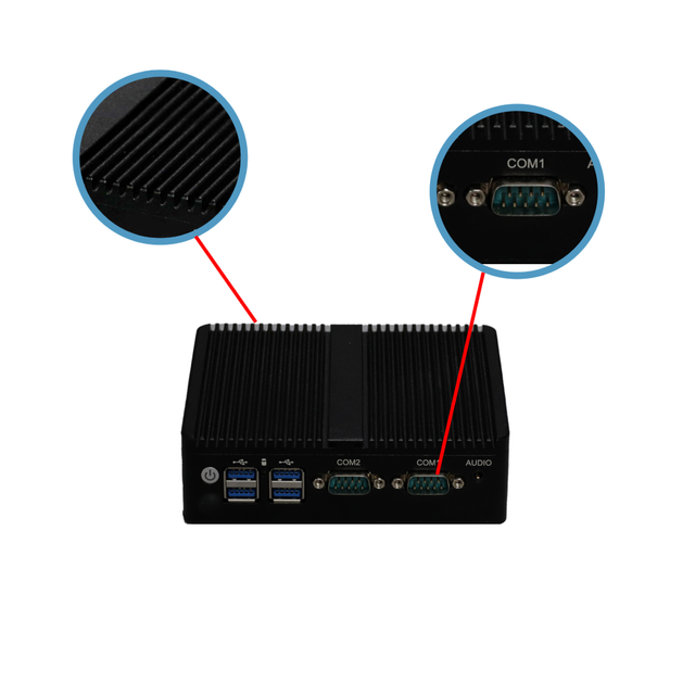 New Coming Fanless Cooling Design Portable Industrial Mini PC With Super Stability Strong Connectivity for ATM Kiosk Pos System