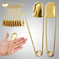 Übergroße Goldene Sicherheitsnadeln, Robuste Edelstahl-Sicherheitsnadeln für Mode-Schals und Kleidung