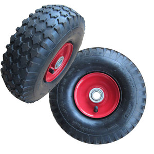 4.10/3.50-4 भारी ड्यूटी वायवीय रबर ट्राली पहियों थोक उद्यान गाड़ियां पहिया - Product Image 1