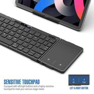 New Alloy Wireless Foldable <b>Keyboard</b> Touchpad Numeric Pad Battery Level Display USB Type-C Full Size Ergonomic Design for laptop - Product Image 2