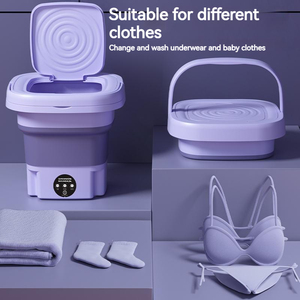 8L Underwear Socks Fully-automatic Electric Foldable <strong>Tub</strong> Laundry <strong>Washer</strong> Portable Mini Folding Washing Machine With Spin Dry - Product Image 4
