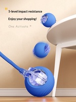 Juguete Interactivo para Mascotas con Estilo Deportivo, Pelota Recargable por USB con Evitación Automática de Obstáculos para Perros y Gatos