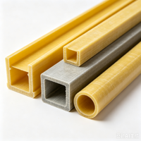 Tube rond en PRV/GRP résistant aux UV, tube creux en fibre de verre pultrudé haute résistance pour poteau de support extérieur
